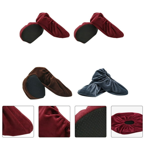 GOOHOCHY 4 Pairs Washable Shoe Covers in for Kids in Assorted Color