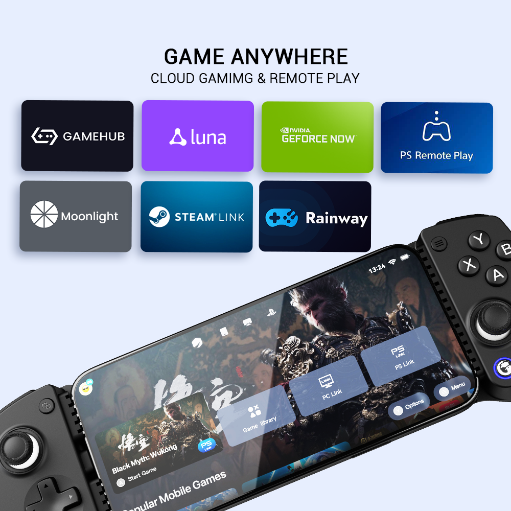 Control para Móvil GameSir X5 Lite con Sticks Hall Effect, Personalización Turbo y Carga Pasante, para iPhone 16/15, iPad mini y Android (Negro) 5