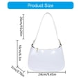 thumbnail image 3 of Contemporary Shoulder Bag Purse With Zippered Closure Stylish Underarm Bag PU Leather Satchel Handbag For Women, 3 of 9