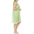 thumbnail image 4 of EZI Nightgowns for Women - Soft & Breathable Satin Night Gowns for Adult Women - Medium to Plus Size Womens Sleep Shirts - Knee-Length Nightgown, 4 of 7