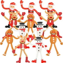 Vlish 12 Christmas Bendable 2.75" Fidget Toys - 12 Pack, Mini Bendables Stocking Stuffer Ages 3 