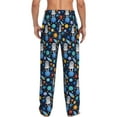 thumbnail image 3 of Uemuo Space Dog Pattern Men's Wide Leg Palazzo Lounge Pants with Pockets Light Weight Loose Comfy Casual Pajama Pants-, 3 of 9