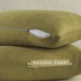 thumbnail image 2 of 3S Brother's Solid Color Cushion Cover Velvet Look Home Décor Throw Pillow Case with Invisible Zipper Set of 2 Pieces for Chair Couch Bedroom & Livingroom Décor Pillowcase - Cream 12"x20" Each, 2 of 9
