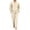 Khaki, variant on Delconic Mens Pajama Set Long Sleeve Button Front Sleepwear Set Loose Fit Top and Full Length Pants Loungewear Nightwear Fluorescent Green L