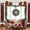 thumbnail image 6 of EWASWON Christmas Red 12 Inch Artificial Xmas Wreath, Christmas Door Hanging Decor, Holiday Decoration for Home Party, 6 of 7