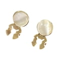 thumbnail image 4 of 2x botones de camisa Hugo Gemelos Oro redondo, 4 of 7