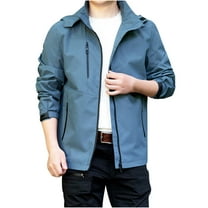 YYDGH Men's Waterproof Rain Jacket Lightweight Windbreaker Rain Jacket Casual Zip Up Sportswear Coats with Pockets