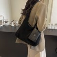 thumbnail image 4 of Bolso Tote Hobo Bag Mujer Ante Con Bolsillo Interior Cierre Magnético, 4 of 9