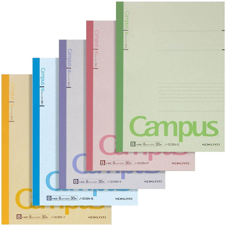Kokuyo Campus Notebook Semi B5("9.8×"7)- 6 mm - 35 Lines X 30 Sheets - Pack of 5