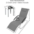 thumbnail image 3 of Bingirl Ensemble de Salon Extérieur Moderne avec Chaises Réglables à Accoudoirs et Table d'Appoint, Fauteuil Inclinable de Patio pour Terrasse, Balcon, Pelouse, 3 of 7