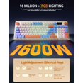 thumbnail image 4 of REJODA-Wired Semi-Mechanical Membrane Gaming Keyboard, 98 Keys QWERTY Silent Membrane Keyboard, Multifunctional Light Mode & Volume Adjusting knob, RGB Backlit, Ergonomic, ABS Keycap, USB, Compact De, 4 of 4