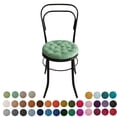 thumbnail image 2 of My Infinity Store 16" Plush Round Tufted Chair Pad/Cushions Tie-Backs (Mint Green,2 Piece), 2 of 3