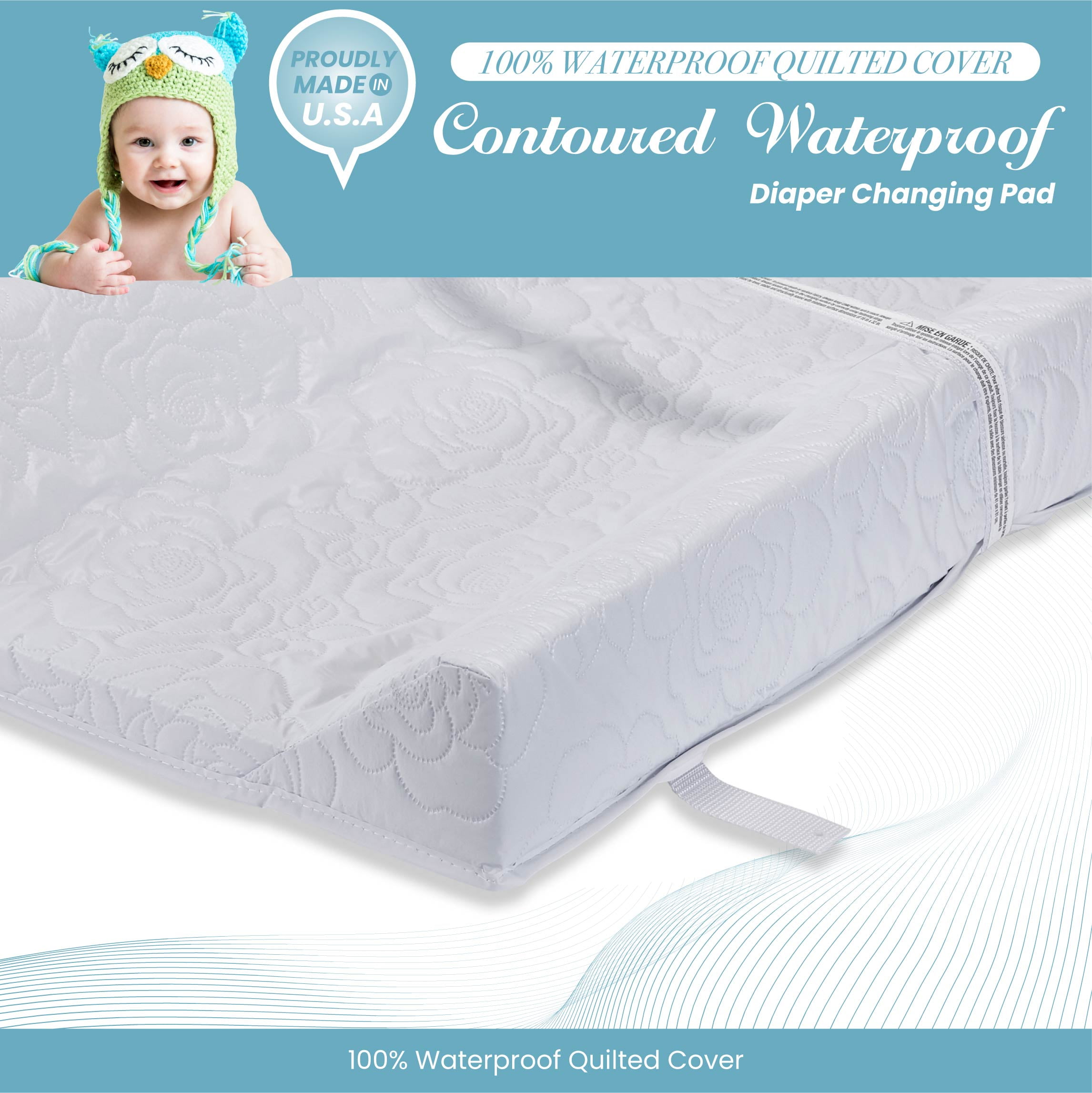LA Baby Contoured Waterproof Diaper Changing Pad 30
