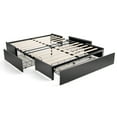 thumbnail image 1 of Costway Lit Plateforme Format Grand avec 3 Tiroirs de Rangement Base de Matelas Gris, 1 of 8