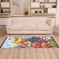 thumbnail image 2 of Yayeee Runner Rug for Bedroom 2'x6' Machine Washable Hallway Non Slip Mat, Blue Floral Tomatoes, 2 of 8