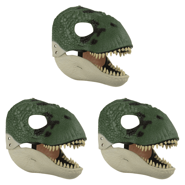 Máscara Dinosaurio Máscara Dinosaurio Rapaz Látex Natural para (verde)