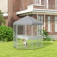thumbnail image 2 of PawHut 6.9' x 6.1' x 7' Outdoor Dog Kennel w/ Waterproof Cover, 2 of 10
