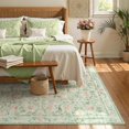 thumbnail image 2 of Lahome Decor 6'x9'Floral Living Room Rugs,6x9ft Boho Area Rug for Bedroom Machine Washable Rug- Non-Slip Soft Indoor Carpet, Stain Resistant Low Pile for Farmhouse,Dining Room,Office,Green, 2 of 9