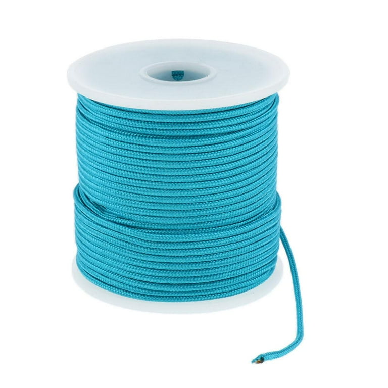 2mmx50m Nylon Rope 6- Guy Tent Rope Camping Cord for Tie-Downs, blue 