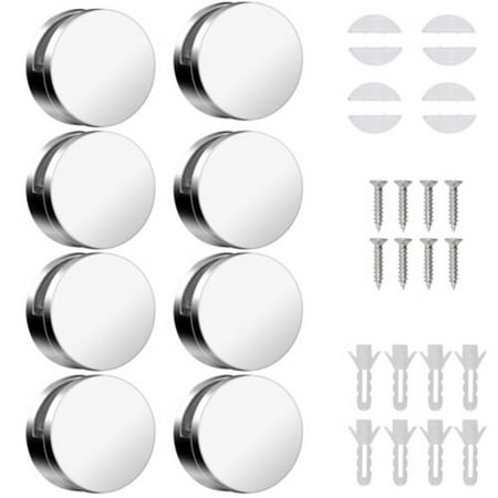 

Cogfs Mirror Clips 8 Pieces Mirror Holder Clips Mirror Hang Hanging Hardware Silver