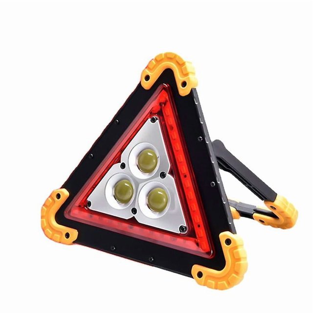 Warning Triangles, LED Car Warning Light 30W Waterproof Triangular Emergency Lamp 4 Modes for Emergency Car Repair Assistance,1 Pcs (No Battery Includ