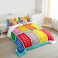 thumbnail image 3 of Homewish Multiplication Table Queen Comforter Set,Math Theme Bedding Sets,Teens Number Teching Bedding Comforter Set For Girls Boys,Microfiber Bedroom Decor Reversible,3-Piece, 3 of 8