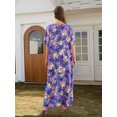 thumbnail image 3 of Beach Kaftan Dresses for Women Plus Size Caftan Loungewear Mexican Embroidered Dress Long Beach Tunic Summer Elegant Vacation Outfit Long Sleeve Robe, 3 of 10