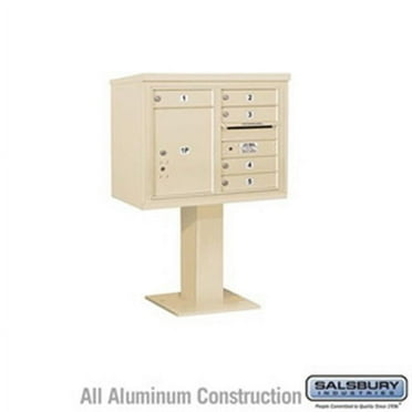 Salsbury Industries 64152TN-A 1 Wide Assembled Standard Metal Locker with Four Tier, Tan - 5 ft. x 12 in.