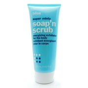 bliss Super Minty Soap 'n Scrub Energizing Exfoliator For The Body 6.7 Fl Oz.