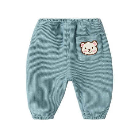 

TAIAOJING Children Toddler Kids Baby Boys Girls Cute Cartoon Animals Ribbed Pants Trousers Outfits Clothes Cute Outfit 3-4 Years
