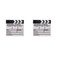 thumbnail image 2 of Sidaley 20x20 Director Video escena Clapperboard TV Movie Clapper Board película profesional pizarra corte Prop decoración del hogar suministro blanco 2piezas, 2 of 5