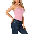 thumbnail image 3 of Womens Lace Trim Camisole V Neck Spaghetti Strap Slim Fit Layering Tank Top, 3 of 4
