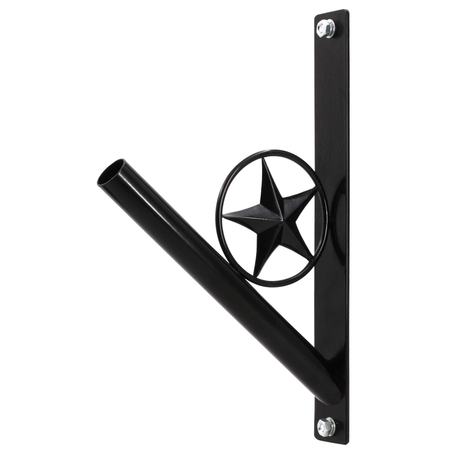 ANLEY Star Décor Flagpole Bracket Wrought Iron Flag Pole Holder