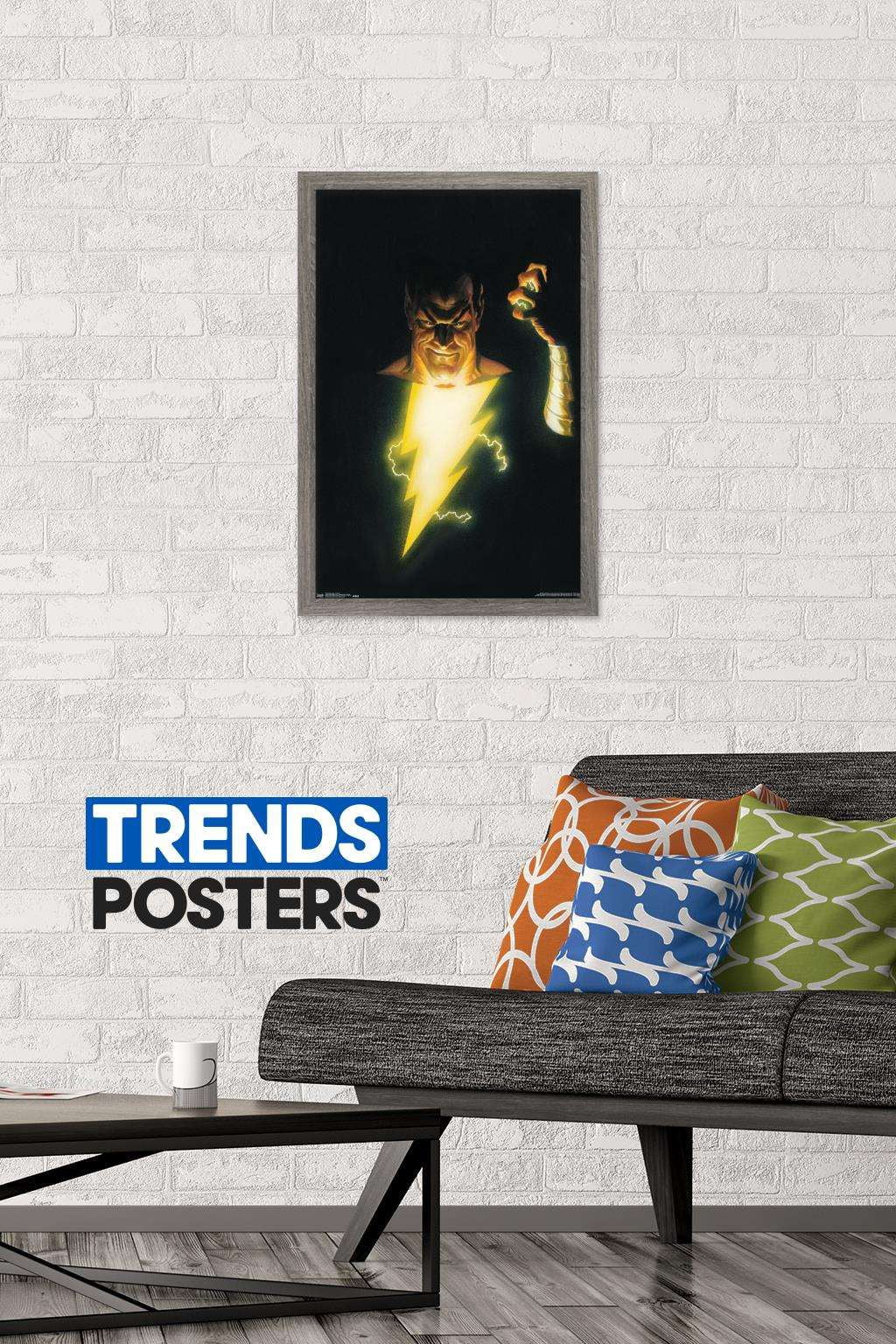DC Comics - Black Adam - Portrait Wall Poster, 14.725" x 22.375", Framed