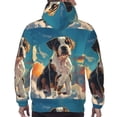 thumbnail image 7 of Honeii Colorful Sky Puppy Pattern Mens Hoodies Men's Loose Sleeve Sweatshirt,Pullover Hooded Sweatshirt for Men,Essentials Hoodie-Medium, 7 of 7