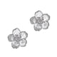 thumbnail image 3 of Silver Sakura Ear Studs Adorable Oriental Cherry Ear Studs Pretty Silver Ear Studs (pink Diamond) 26-27s, 3 of 3