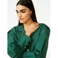 thumbnail image 4 of Free Assembly Women's Shift Mini Dress with Blouson Sleeves, 4 of 6