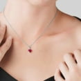 thumbnail image 7 of Galaxy Gold 1.45 ct 14k 20" Solid White Gold Necklace Heart-Shaped Ruby, 7 of 7