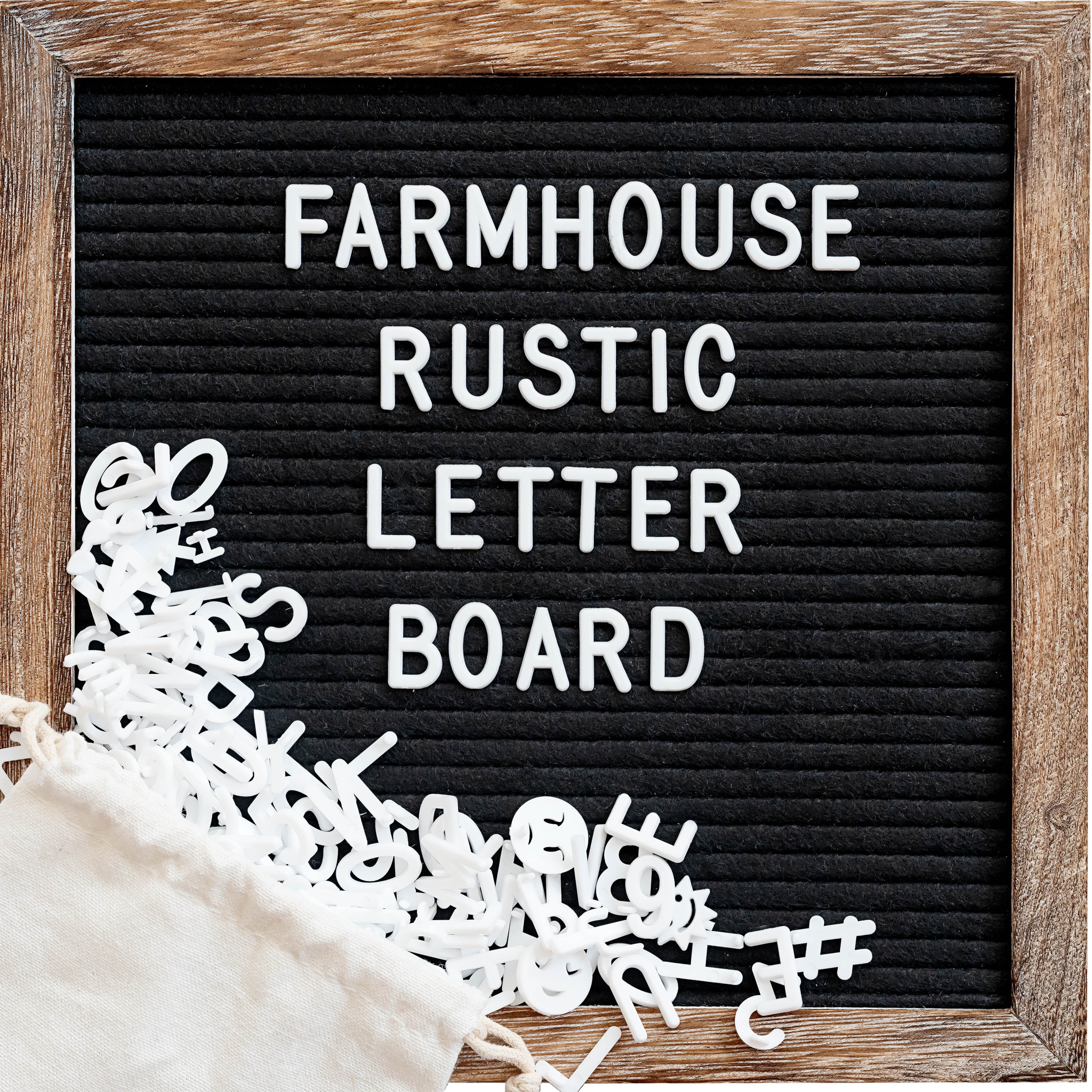 16 x 12 Rustic Wood Frame Message Board with Changeable Letter Boards Christmas Felt Letter Board with Letters 