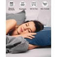 thumbnail image 4 of Navy Blue White Stripe Pillow Covers Standard Size 2 Pack, Modern Rustic Vertical Striped Soft Bed Throw Pillowcases Breathable Cooling Long Lumbar Body Pillow Sham Cover for Bed Sofa 20''x26'', 4 of 7