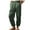 Army Green, variant on ShiShine Women's Straight Pants Baggy Drawstring Elastic Waist Casual Trousers Pants with Pockets