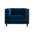 thumbnail image 3 of Soraya Velvet Club Chair, Navy/Gold, 3 of 8