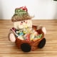 thumbnail image 4 of Inteprter Cesta de almacenamiento de dulces de Feliz Navidad Decoraciones Cestas de almacenamiento de Papá Noel Kits de decoración para fiestas, 4 of 6