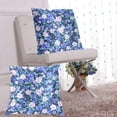 thumbnail image 6 of Pink and Blue Floral Throw Pillow Covers 16x16 Inch 2 Packs Decorative Square for Living Room Couch Bed Sofa, 6 of 6