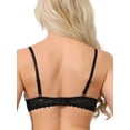 thumbnail image 3 of INSPIRE CHIC Lace Trim Push Up Bra for Women Plunge Underwire Full Coverage Bralette Cleavage Support Bras with Adjustable Straps Black 38 C, 3 of 4