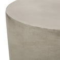thumbnail image 3 of Noble House Massey Outdoor Cylindrical Concrete Stone Side Table in Light Gray, 3 of 5