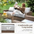thumbnail image 4 of Sophia & William 6 Pieces Patio Furniture Set with 4 Swivel Chairs 5.5" Thick Cushions 7-Seat Wicker Outdoor Conversation Set, 4 of 8