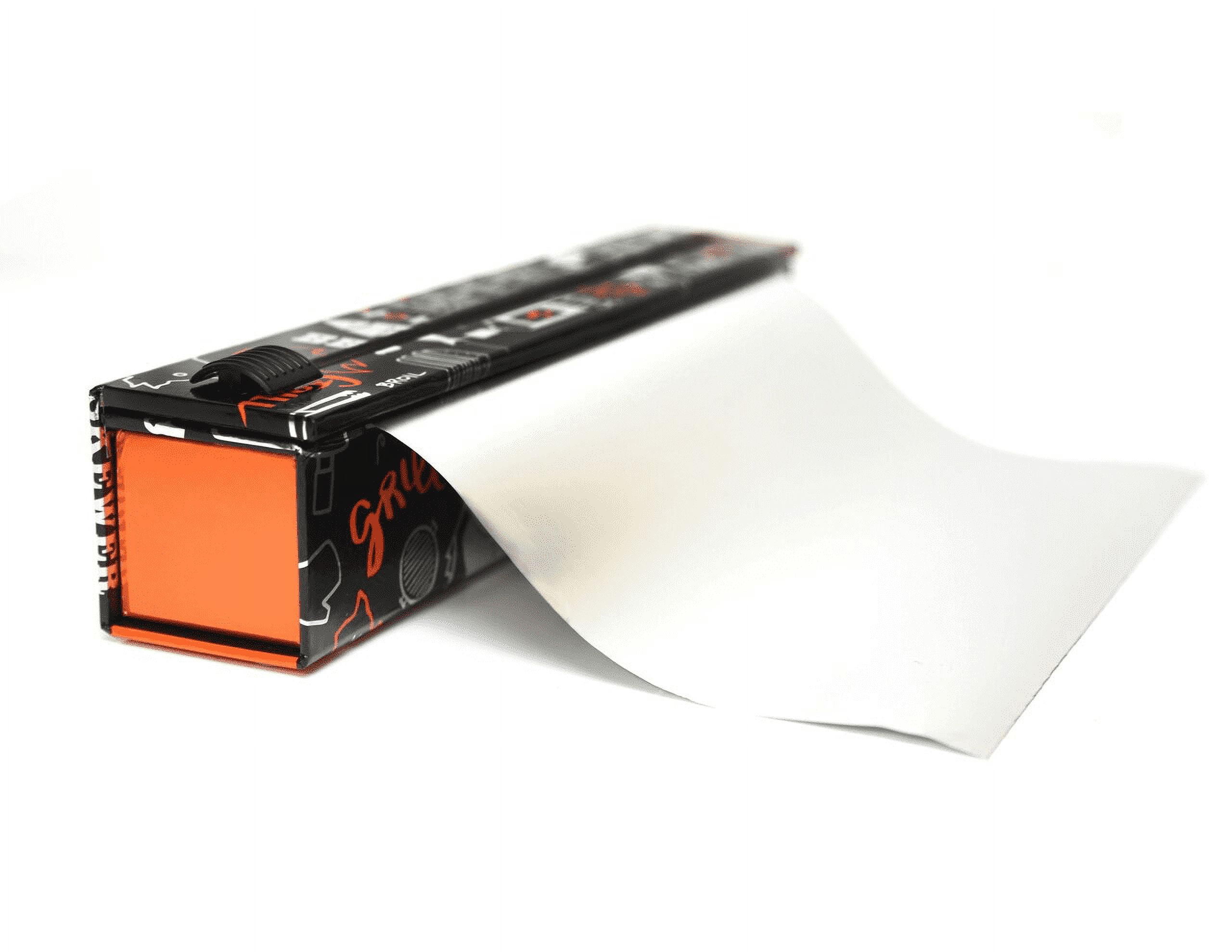 ChicWrap BBQ Grill Foil Refillable Dispenser with 12" x 30' Roll of Heavy Duty Professional Grade Aluminum Foil
