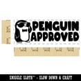 thumbnail image 2 of Penguin Approved Teacher Student School Self-Inking Rubber Stamp Ink Stamper - Fuchsia Ink - Large 2-3/4 Inch, 2 of 7