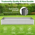 thumbnail image 5 of Vecukty 15x3x1 ft & 6x3x1 ft Raised Garden Beds (2-Pack) - Outdoor Metal Planter Box for Vegetables, Flowers, Herbs - Large Elevated Gardening Bed, Durable Steel Design, 5 of 11